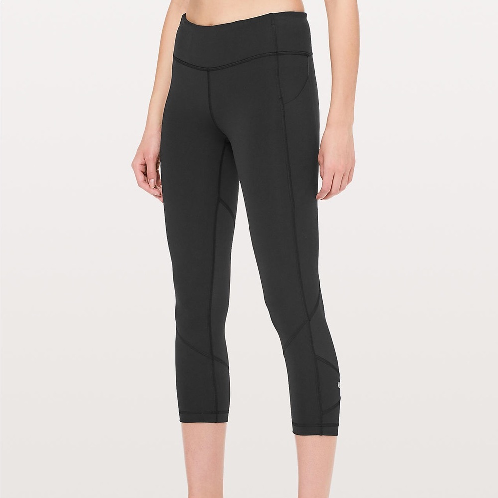 lululemon Pace Rival Crop Black EUC SIZE 12